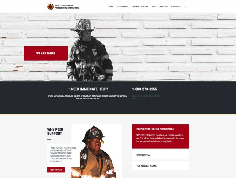 Firefighter mental health website