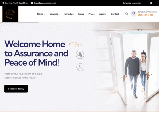 Proven Choice Home Inspection Website